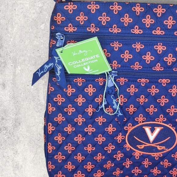Vera Bradley Collegiate Crossbody - University of Virginia - Navy Blue - NWT - Picture 2 of 8